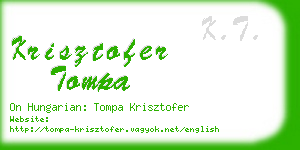 krisztofer tompa business card